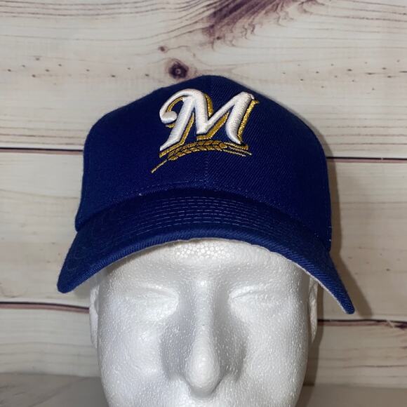 MLB Baseball Milwaukee Brewers M Hat Autographed by Dave Nelson New Era NEW - Picture 2 of 13